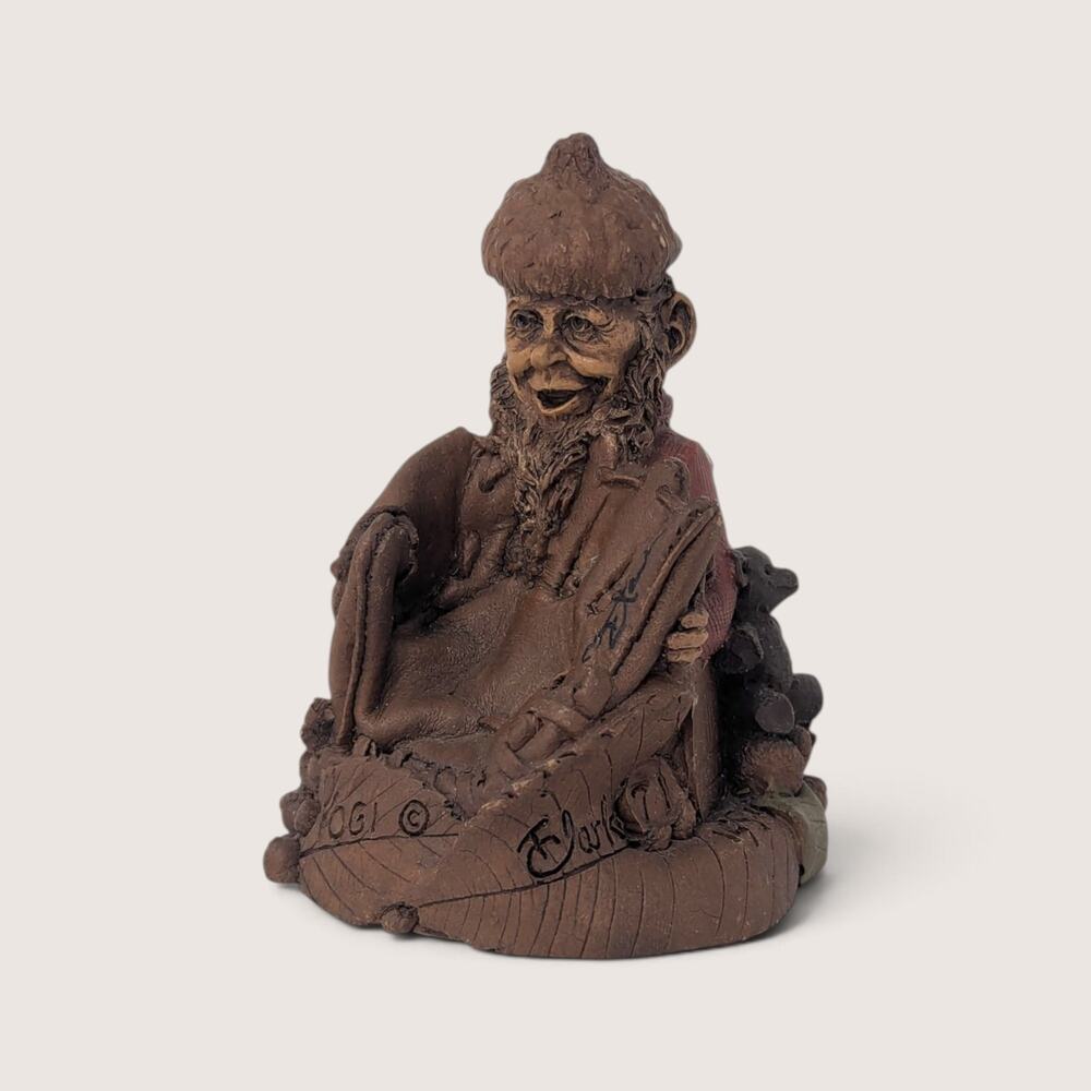Vintage 1991 Tom Clark Cairn Studio Yogi Gnome Figurine Baseball Mitt Resin Art